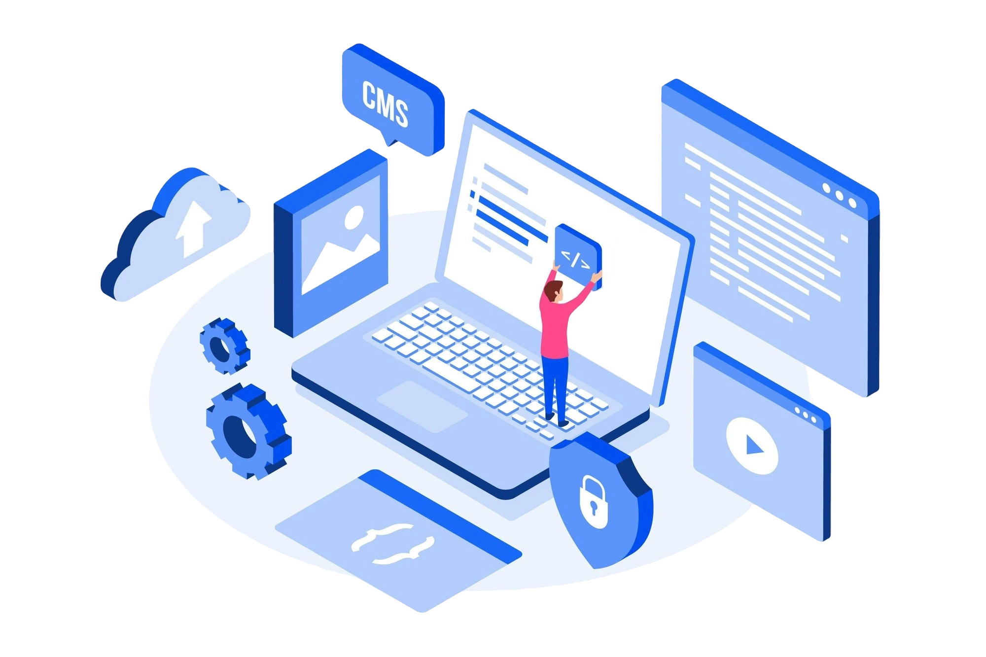 Illustration highlighting benefits of  Custom Solutions Development Service
